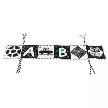 Мягкая детская книга из черной, белой, контрастной, нетоксичной ткани, для младенцев, малышей, новорожденных