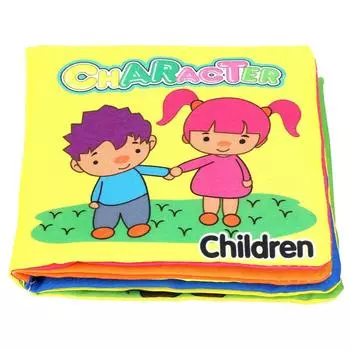 Мягкая детская книга с пищащим звуком для новорожденных, для раннего обучения и развития