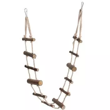 Мягкая длинная веревочная лестница для хомяка, попугая, белки, подвесной мост для птиц, игрушка