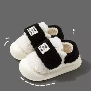 Мягкая домашняя обувь из пены с эффектом памяти для женщин, зимняя нечеткая домашняя обувь для женщин, теплые тапочки на флисовой подкладке, противоскользящие лоферы 36-37(for 35-36)