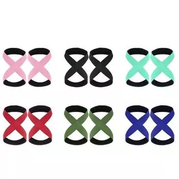 Мягкая фигура 8 ремней Становая тяга Тяжелоатлетические ремни на запястьях Силовые атлеты Тренировки Подтягивания Турник Тренажерный зал Фитнес