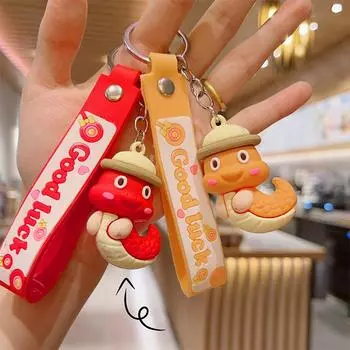 Мягкая фигурка змеи брелок мультфильм подвесное украшение на 2025 год автомобиль рюкзак подвеска шарм украшение подарок оранжевый