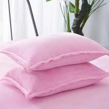 Мягкая фланелевая наволочка, зимняя теплая подушка, чехол для подушки для взрослых и детей, удобный чехол для домашнего дивана 48X74cm 2PCS Pillowcases