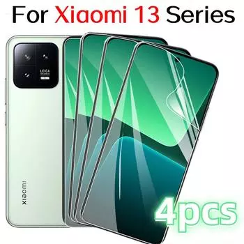 Мягкая гидрогелевая пленка 4 в 1 подходит для Xiaomi 13 13 Pro, устойчивая к царапинам защитная пленка с закаленной пленкой Xiaomi Mi 9 SE чистый