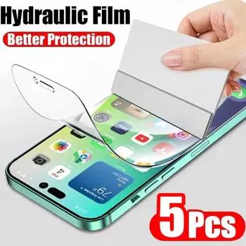 Мягкая гидрогелевая пленка, 5 шт., полное покрытие для iPhone 14 13 12 11 Pro Max, защитная пленка для экрана для IPhone X XR XS Max SE 6S 7 8 Plus For Galaxy A12 5G чистый