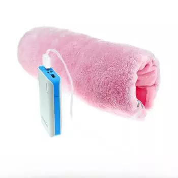 Мягкая грелка для рук и подушка для сиденья автомобиля с функцией подогрева, перезаряжаемая через USB Block розовый