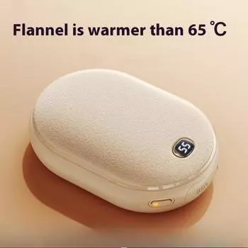 Мягкая грелка для рук, внешний аккумулятор, от одной штуки, фланелевая двухсторонняя портативная взрывозащищенная грелка 2 в 1 белый