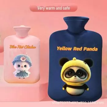 Мягкая грелка - толстый теплый компресс для живота и рук, дизайн студенческой сумочки, милый и роскошный 500ml PVC liner