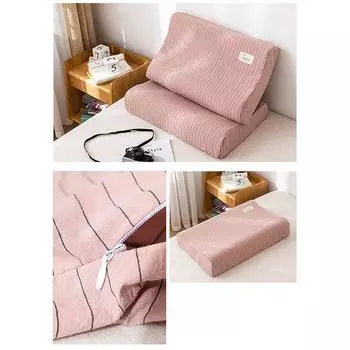 Мягкая хлопковая латексная наволочка, однотонная клетчатая наволочка для сна для меня