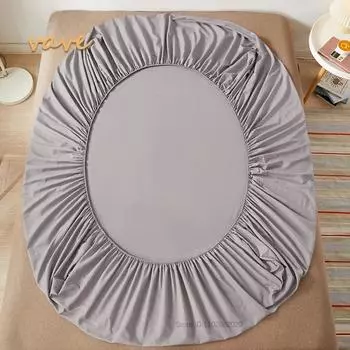 Мягкая хлопковая простыня на резинке однотонный наматрасник для односпальной двуспальной кровати размера кинг и королева 140/150/160/180/200 120x200cmx26cm серебряный серый