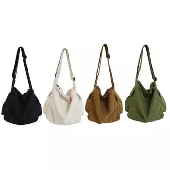 Мягкая холщовая сумка через плечо, модные повседневные сумки большой емкости кофейный