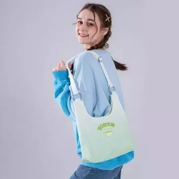 Мягкая холщовая сумка для девочек, градиентная сумка конфетного цвета, модная сумка через плечо зелёный