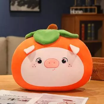 Мягкая хурма Жуи Подушка-плед Милая подушка-плед в виде свинки-трансформера для дивана в спальне девочки, одеяло-кондиционер два в одном throw pillow 40cm