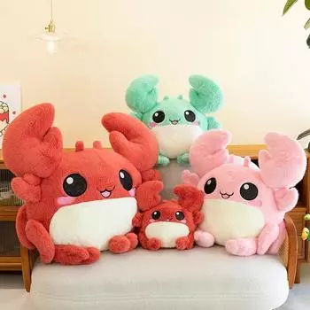 Мягкая и милая плюшевая игрушка в виде маленького краба, мультяшная подушка для сна, кукла-девочка, подарок на день рождения 35cm0.3kg
