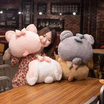 Мягкая и милая подушка-одеяло три в одном одеяло подушка с изображением животных подушка для сна офис машина в машине 40cm