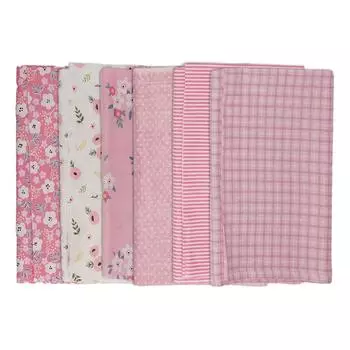 Мягкая и практичная хлопковая ткань с цветочным узором своими руками, 6 шт. 25x50 см, предварительно нарезанная швейная ткань, подходит для небольших проектов и поделок 25x25cm