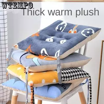 Мягкая и удобная подушка, подушка на стул, подушка для ягодиц, для класса школьника, молочный флис, утолщенная подушка для скамьи, плюшевая зимняя офисная подушка 45*45cm