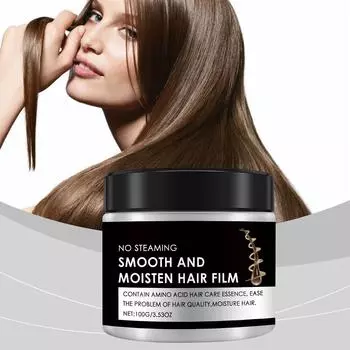 Мягкая и увлажняющая маска без испарения глубоко питает и восстанавливает волосы без испарения маска делает волосы блестящими