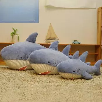 Мягкая игрушка Акула Плюшевая подушка Акула Кукла Подушка для дивана Подушка для кровати Большая плюшевая игрушка Детская игрушка Мягкая плюшевая игрушка Акула 60cm
