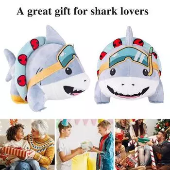 Мягкая игрушка-акула Yousheng, милая интерактивная плюшевая акула, рождественские подарки на день рождения для мальчиков и девочек, любителей акул 20cm