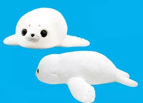 Мягкая игрушка Amuse Fluffy Baby Seal BIG, общая длина 54 см, 703422 Omochi-chan