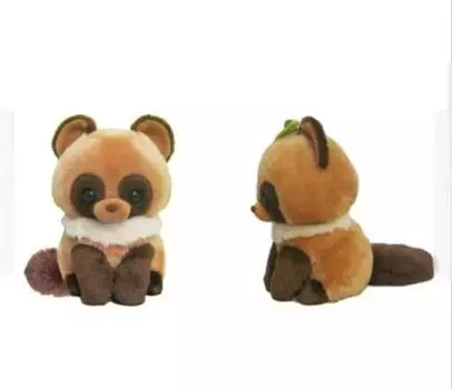 Мягкая игрушка Amuse Popon and Raccoon ST Chimaki, высота 14 см, 704016, прибл.