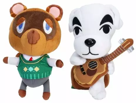 Мягкая игрушка Animal Crossing Plush Doll, набор из 2 штук, 17 см (S) [Танукичи/Тотаке] Прибл.