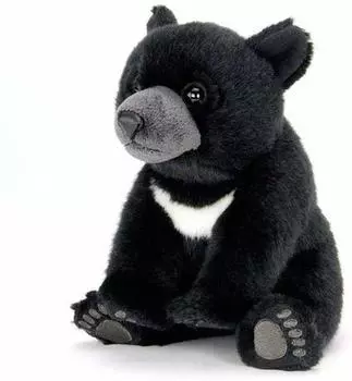 Мягкая игрушка Азиатский черный медведь Колората Мягкий медведь Медведь Подарок на день рождения Подарок на Рождество Читать 2 животных (Нежное прикосновение/Реалистично) (Кукла-талисман)