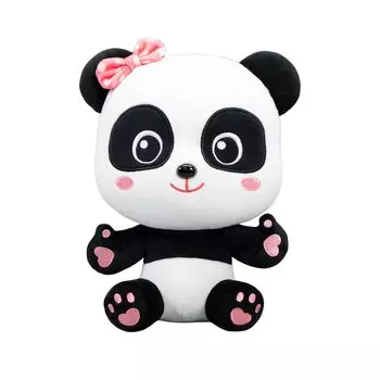 Мягкая игрушка BabyBus Miu Miu, сидящая фигурка, подарок на рождение ребенка, маленький подарок для младенцев, детей, детский автобус, DVD, детский автобус, панда, празднование поступления в детский сад