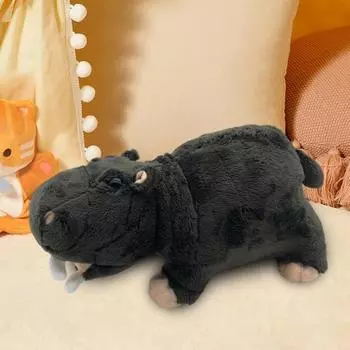 Мягкая игрушка бегемот, мягкая игрушка в виде животного, зоопарк, семья, кукла, милый бегемот, подарок для детей, универсальная декоративная подушка Hippo