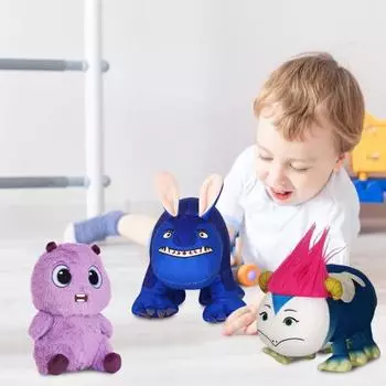 Мягкая игрушка-белка, подушка-хомяк, многофункциональный домашний декор, подарок в стиле аниме-фильма для всех возрастов фиолетовый