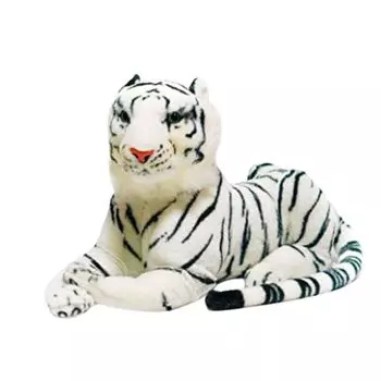 Мягкая игрушка большой очень большой белый таргер тигр реалистичный большой милый белый подушка для тела 40 см голубые глаза белый
