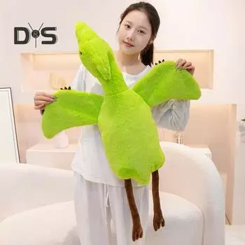 Мягкая игрушка динозавр, мягкая игрушка ручной работы, мягкая и пушистая игрушка динозавр, подушка для поддержки шеи для снятия физической усталости зелёный