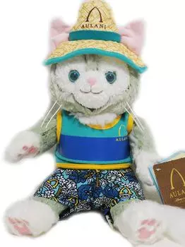 Мягкая игрушка Disney Gelatoni, соломенная шляпа, эквивалентный размер SS, Aulani Disney Resort Spa Limited, поставляется с сувенирной сумкой и простой упаковкой и [Товар]
