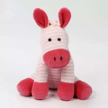 Мягкая игрушка для детей в виде ослика, розовая полосатая кукла 21cm