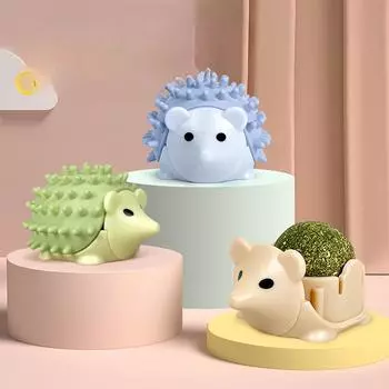 Мягкая игрушка для кошек, жевательная игрушка, ежик, щекотун, кошка весело лижет во время еды и игры, чтобы развлечь себя и избавиться от скуки 6.5 * 5.2 * 4cm