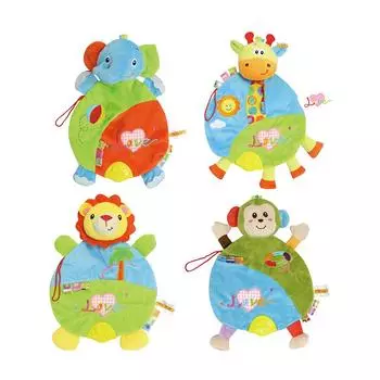 Мягкая игрушка для младенцев, успокаивающая игрушка для малышей, с кольцом BB, погремушка, плюшевая игрушка для животных