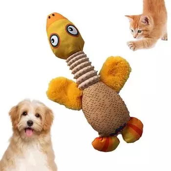 Мягкая игрушка для щенков, плюшевая пищалка для собак, игрушка для гусей, аксессуары для домашних животных, жевательная игрушка для собак, избавляющая от скуки синий