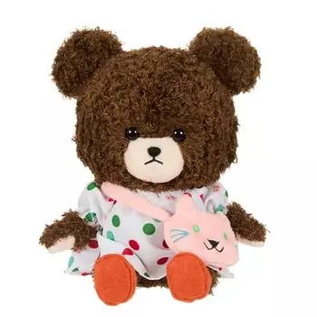 Мягкая игрушка для школы Sekiguchi Bear Пушистая Джеки с котом 622696 Размер: В21 x Ш14 x Г12см