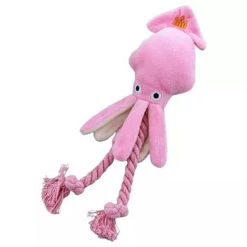 Мягкая игрушка для собак «Осьминог», обучающая зубам, пищащие игрушки, интерактивная игрушка из хлопковой веревки