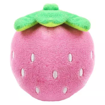 Мягкая игрушка для собак, пищащая, милая, в форме клубники, устойчивая к укусам, мягкая игрушка для домашних животных, от скуки и беспокойства, розовая Strawberry Shape