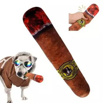 Мягкая игрушка для собак с пищалкой, интерактивная игрушка для жевания щенка с пищалкой, забавная новинка, мягкая игрушка с дымом для маленьких, средних и больших собак S