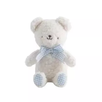 Мягкая игрушка для собак в клетку в клетку, маленькая собака, средняя собака, милая, стильная, популярная брендовая игрушка, пудель, чихуахуа, мончери [игрушка-медведь] (БЕСПЛАТНО/Слоновая кость)