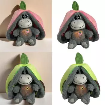 Мягкая игрушка для спящего животного с дыхательным движением и музыкой, плюшевая игрушка для сна, музыкальная шкатулка для спящего животного из плюша, игрушки для новорожденных One Size зелёный