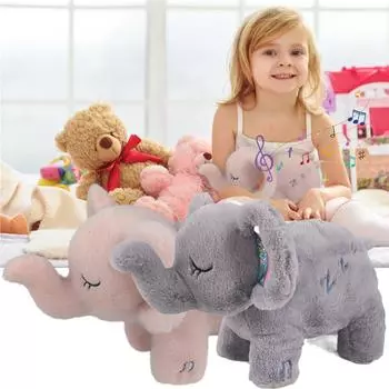 Мягкая игрушка для спящего животного с дыхательным движением и музыкой, плюшевая игрушка для сна, музыкальная шкатулка для спящего животного из плюша, игрушки для новорожденных One Size