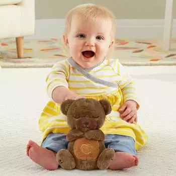 Мягкая игрушка для спящего животного с дыхательным движением и музыкой, плюшевая игрушка для сна, музыкальная шкатулка для спящего животного из плюша, игрушки для новорожденных