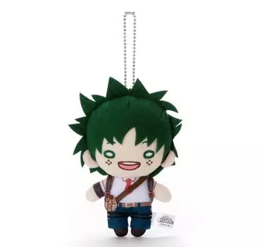 Мягкая игрушка для тренировок на свежем воздухе Takara Tomy Arts Nitotan My Hero Academia с цепочкой из шариков Izuku Midoriya размером 12 см. Изготовлена из полиэстера, прибл.