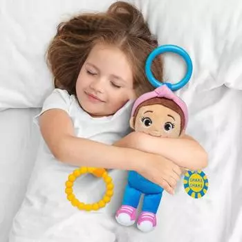 Мягкая игрушка для всех возрастов, плюшевая кукла с наполнителем из полипропиленового хлопка, вышитыми глазами, детские игрушки для коляски и прорезывания зубов для интерактивной игры синий