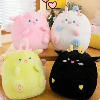 Мягкая игрушка дракон Двендун, плюшевая игрушка, мягкая, теплая, плюшевая игрушка, дракон Двендун, плюшевая кукла, подарок для девочки 30cm синий