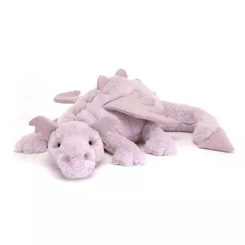 Мягкая игрушка дракон лавандового цвета Jellycat огромная 19873